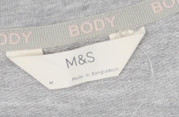 Marks and Spencer Grey Women's T-Shirt, M, Basic Style