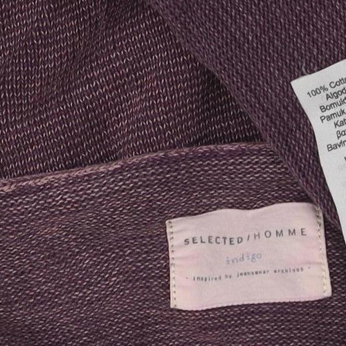SELECTED HOMME Men's Purple Pullover Jumper L
