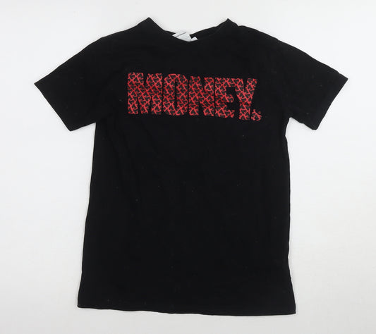 Money Boys Black Graphic Print T-Shirt 11-12 Years