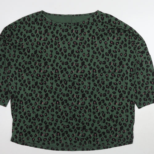Next Women's Green Animal Print Top Size 20