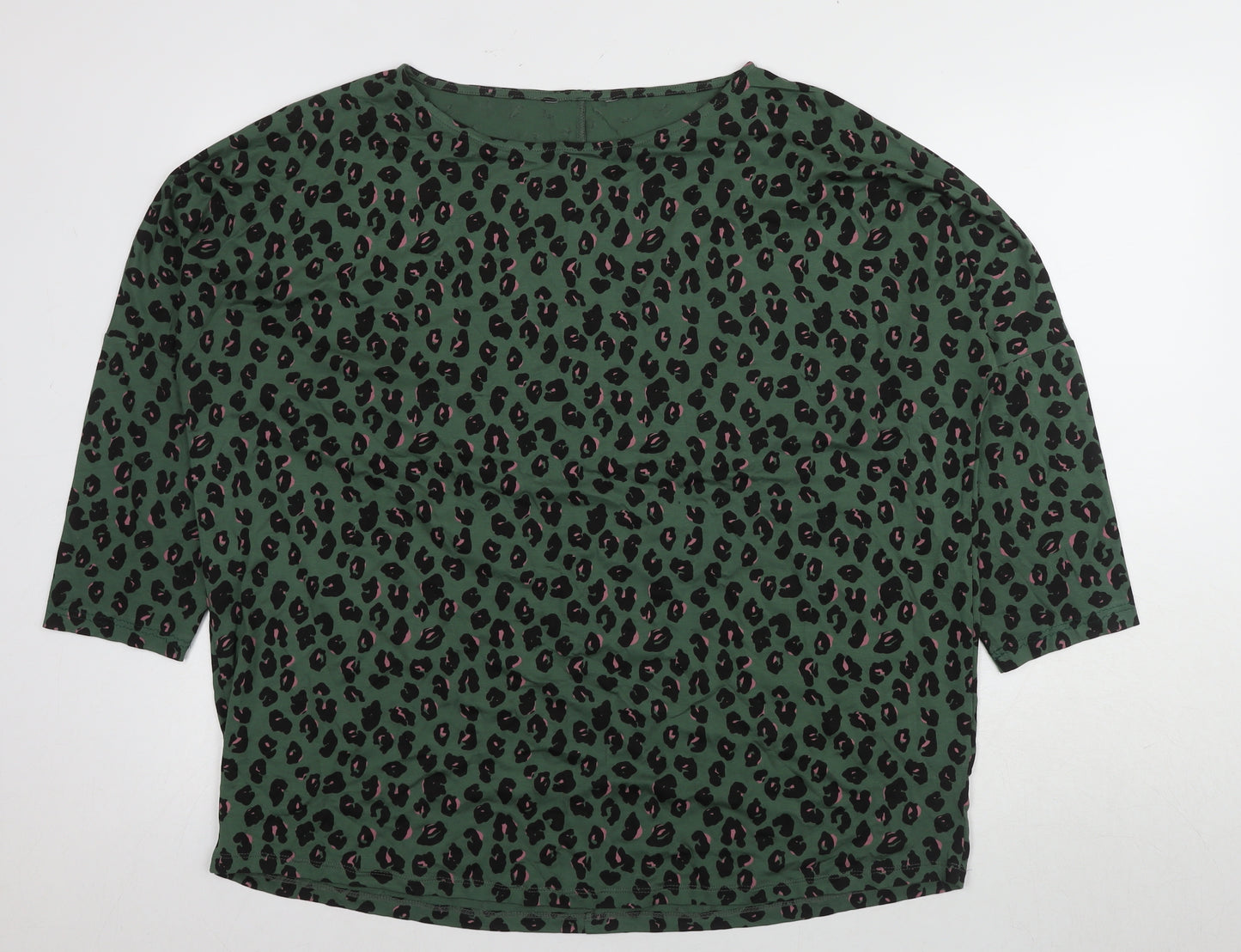 Next Women's Green Animal Print Top Size 20