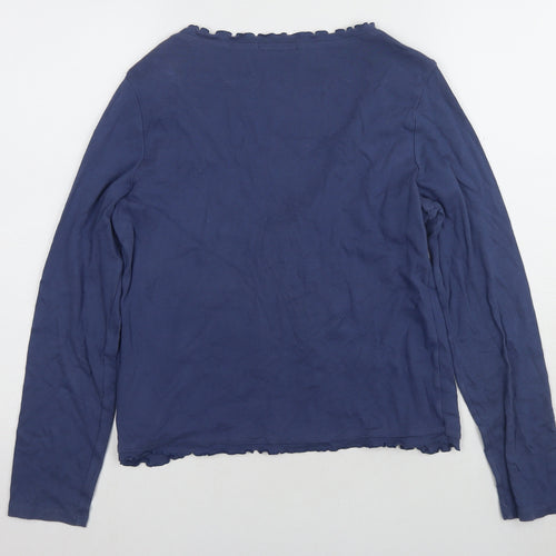 Marks and Spencer Women's Blue Cotton Blouse Size 14