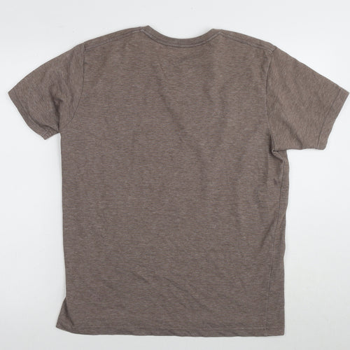 Uniqlo Men's Brown Short Sleeve Crew Neck T-Shirt, Size S, Regular Fit