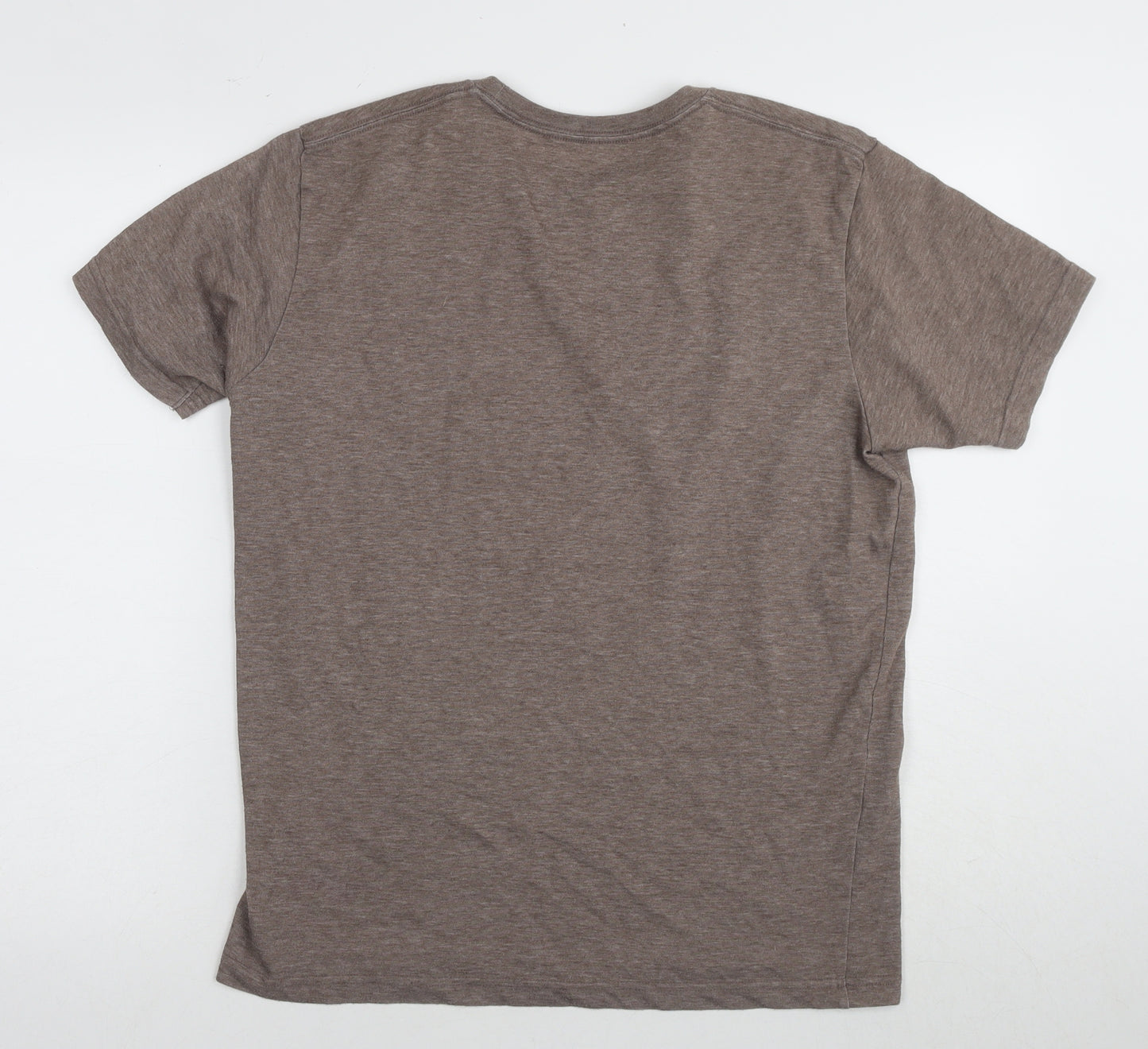 Uniqlo Men's Brown Short Sleeve Crew Neck T-Shirt, Size S, Regular Fit