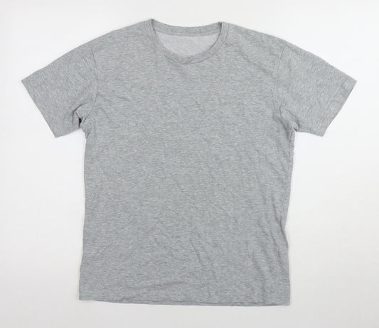 Uniqlo Men's Grey Crew Neck T-Shirt Size S