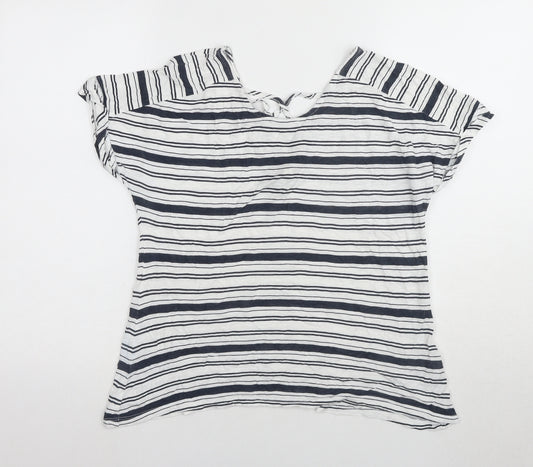 Monsoon Women's Striped Blouse in M Black & White