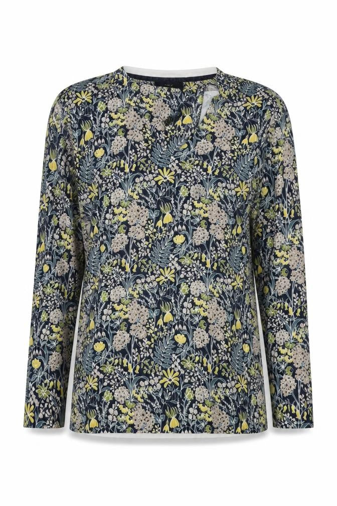Front view of Next Women's Multicoloured Floral V-Neck Top