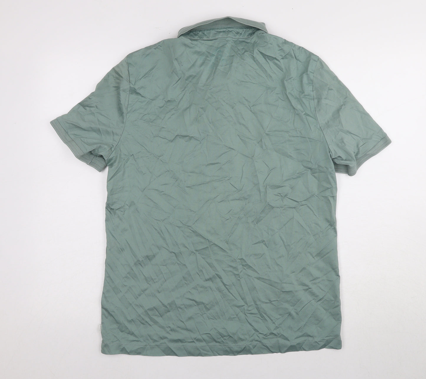 Marks & Spencer Men's Green XL Polo Shirt - Classic Fit