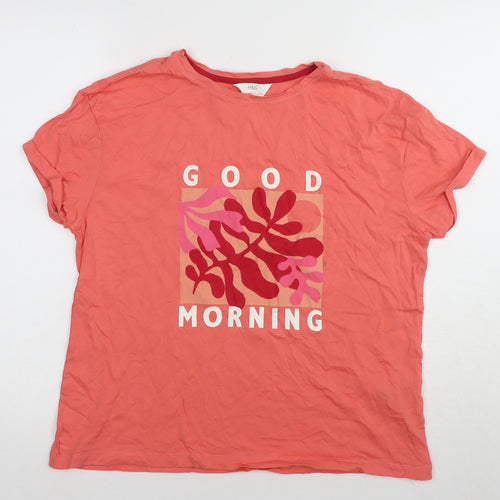 Marks & Spencer Women's Red M Graphic Cotton Nightwear Top