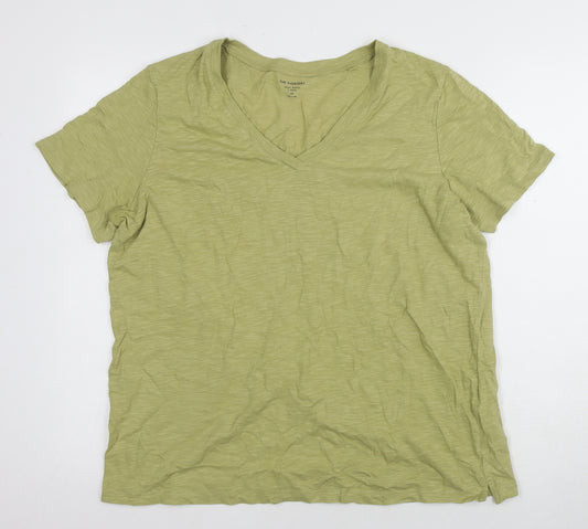 The Everyday Women's Green V-Neck T-Shirt, Size 16