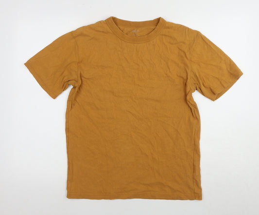 UNIQLO Men's Brown Cotton T-Shirt - Size S, Crew Neck