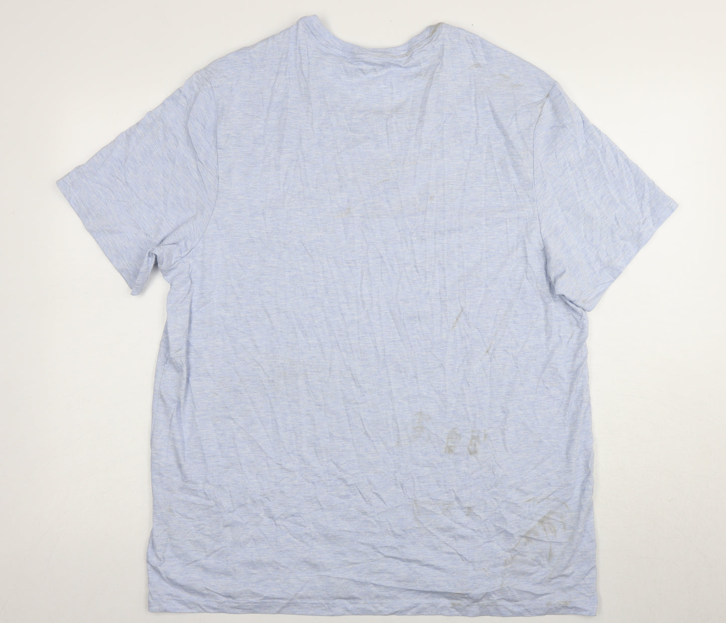 Marks and Spencer Men's Blue 3XL Crew Neck T-Shirt