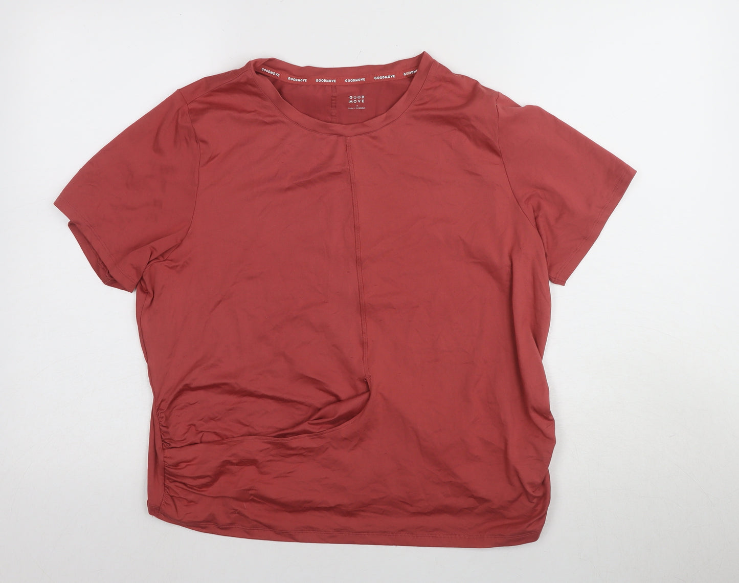 Goodmove Women's Red Short Sleeve T-Shirt Size 18
