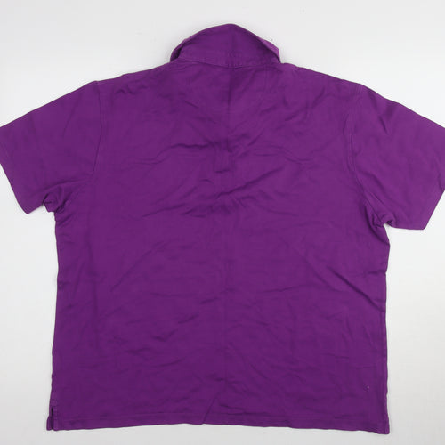 Marks and Spencer Men's Purple L Polo Shirt, Short Sleeve