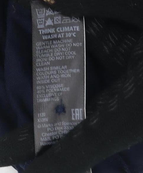 Marks and Spencer Women’s Blue Sleeveless Button-Up Top