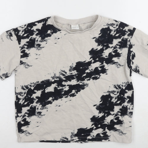 Next Girls Black Tie-Dye T-Shirt, 7 Years