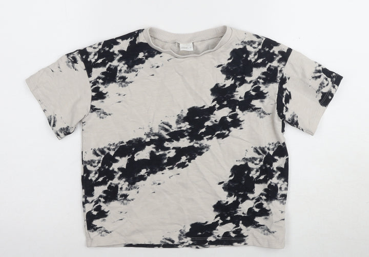 Next Girls Black Tie-Dye T-Shirt, 7 Years