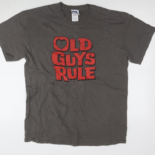 Old Guys Rule Men's Grey Regular Fit T-Shirt, L