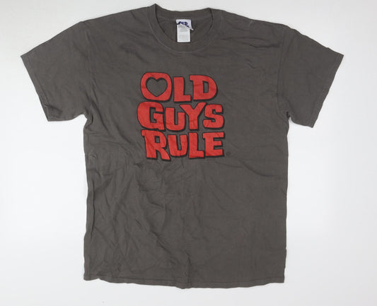 Old Guys Rule Men's Grey Regular Fit T-Shirt, L