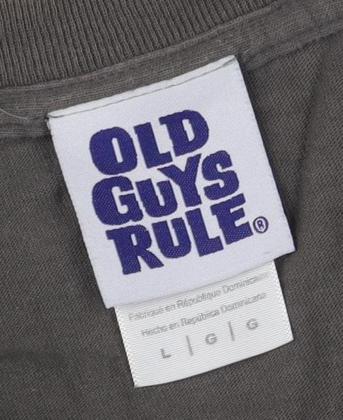 Old Guys Rule Men's Grey Regular Fit T-Shirt, L