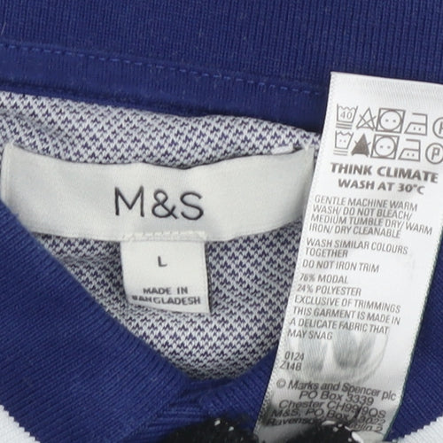 Marks and Spencer Men's Multicoloured L Polo