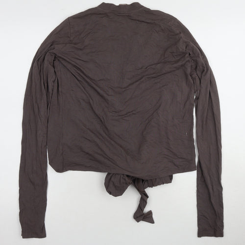 Out of Xile Men's Brown Silk Long Sleeve T-Shirt