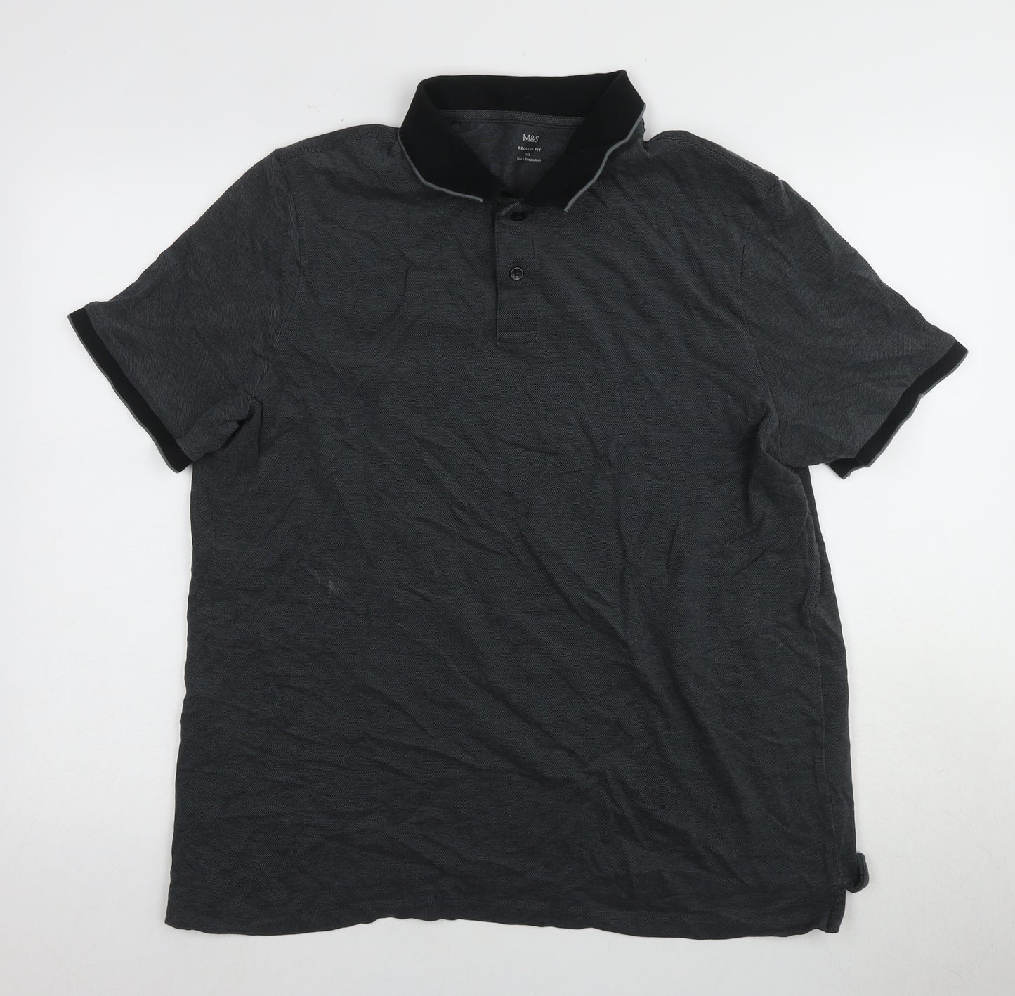 Marks and Spencer Men's Black 3XL Polo Shirt
