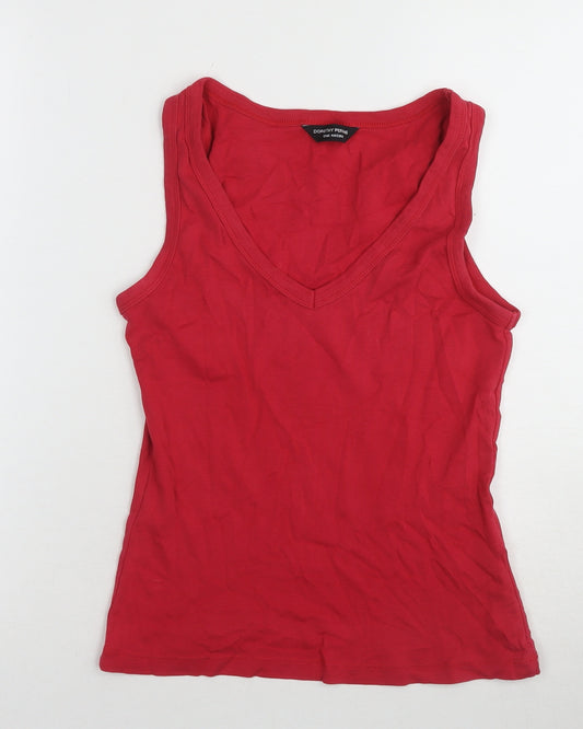 Dorothy Perkins Women's Red Tank Top Size 12 V-Neck