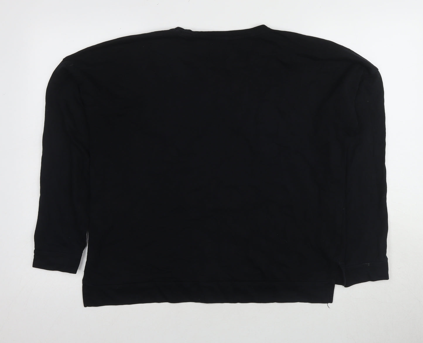 ONLY Women's Black Graphic Long Sleeve T-Shirt - L