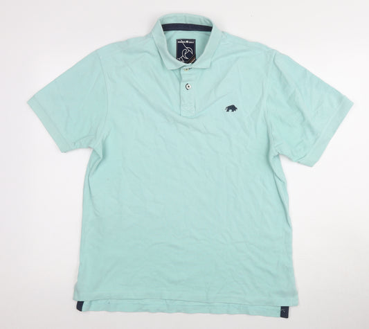 Raging Bull Men's Green Polo Shirt - Small