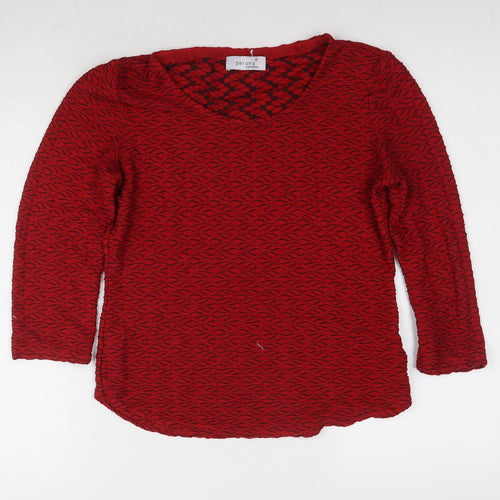 Marks and Spencer Red Long Sleeve Jersey T-Shirt UK 8