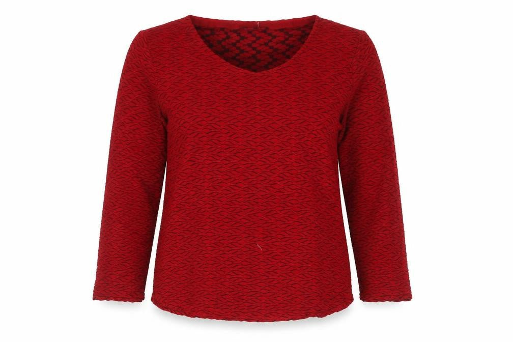 Marks and Spencer Red Long Sleeve Jersey T-Shirt UK 8