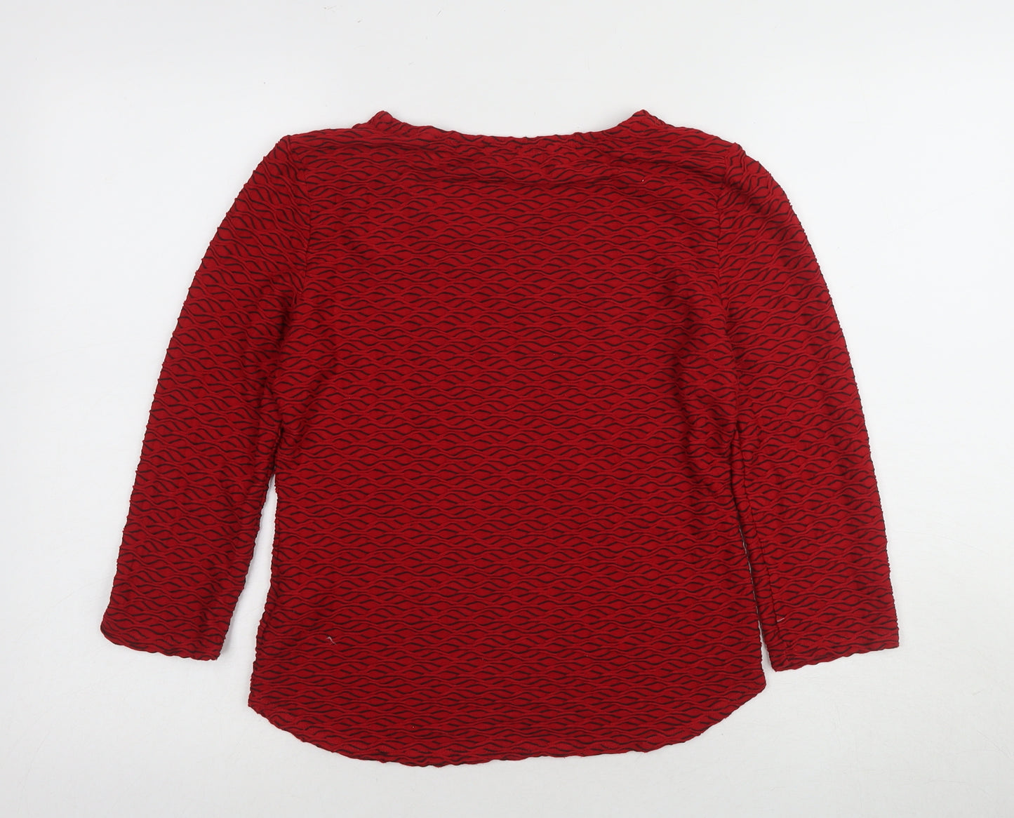 Marks and Spencer Red Long Sleeve Jersey T-Shirt UK 8