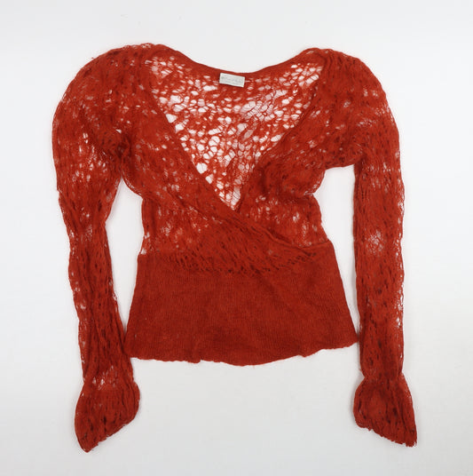 Miss Sixty Women's Red Wrap V-Neck Jumper Size 8