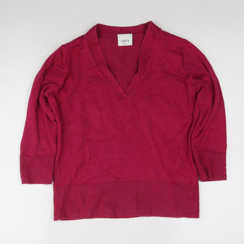 NEXT Women's Red Long Sleeve Basic Top Size 12