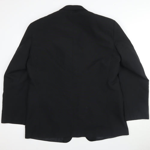 First Avenue Men's Black Regular Fit Blazer, Size 44R