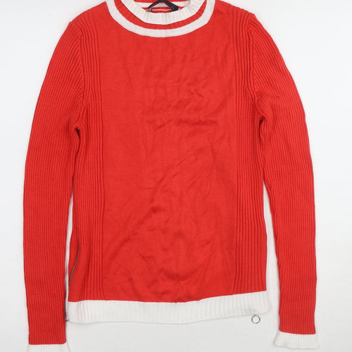 Marks and Spencer Red Women's Size 10 Ringer Jersey