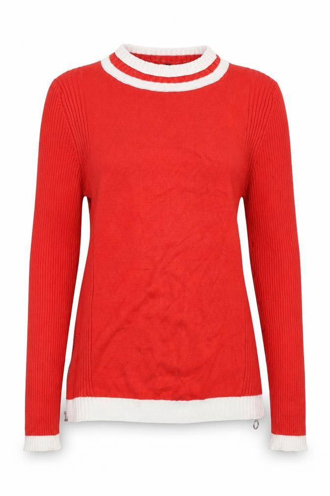 Front view of Marks & Spencer Red Women's, size 10, Ringer Jersey