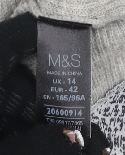 Marks and Spencer Women's Grey Pullover Jumper Size 14