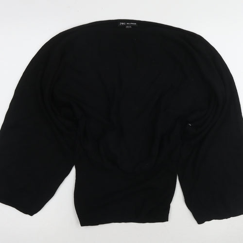 Millenium Black Women's Blouse 3/4 Sleeve One Size