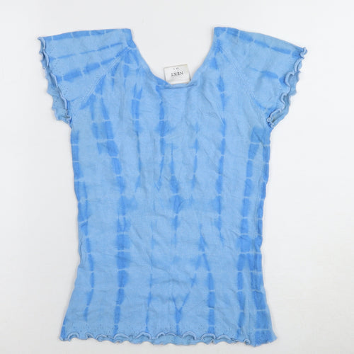 Next Women's Blue Striped Short Sleeve T-Shirt