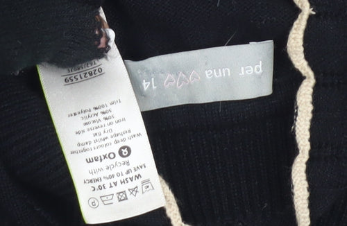 Per Una Women's Black Kimono Style Top Size 14