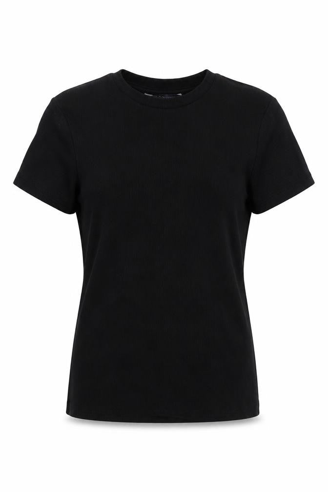Marks and Spencer Women's Black Crew Neck T-Shirt Size 12