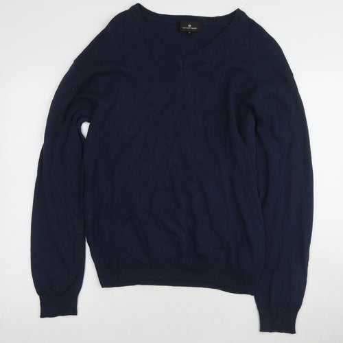 Cotton Valley Men's Blue V-Neck Pullover Jumper M