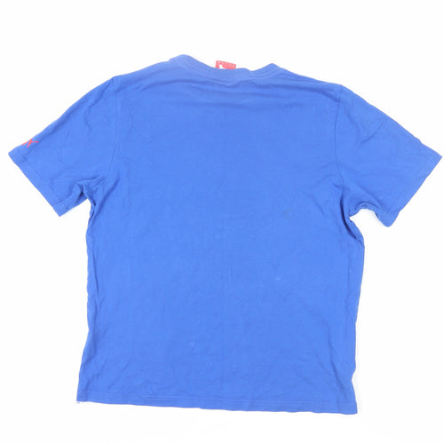 Puma Boys Blue Graphic Logo T-Shirt, Size L, Regular Fit