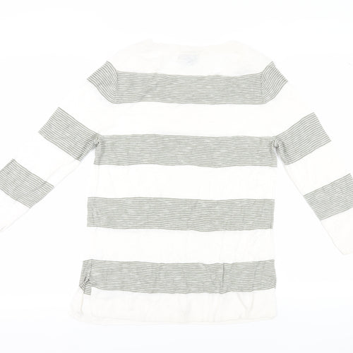 Gap Women's Medium White Striped Pullover Jumper