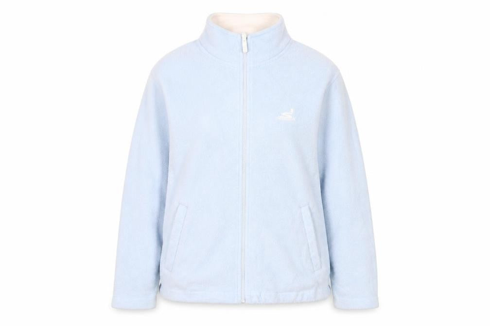 Front view of Provencale Women's Blue Fleece Jacket M Winter Casual