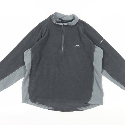 Trespass Grey Unisex Henley Sweatshirt M, 1/2 Zip, Outdoor Casual