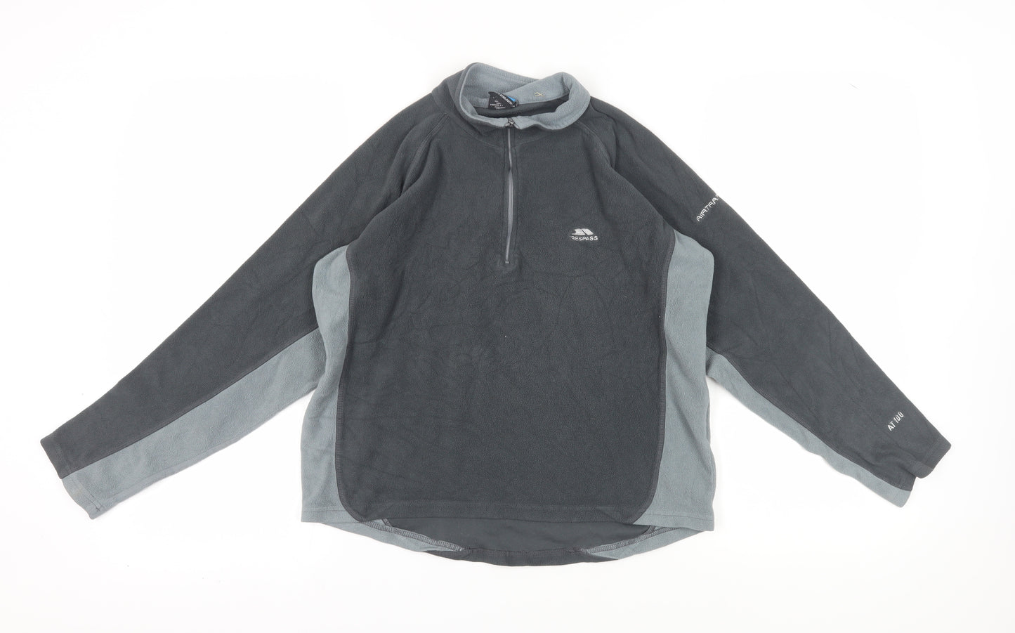 Trespass Grey Unisex Henley Sweatshirt M, 1/2 Zip, Outdoor Casual