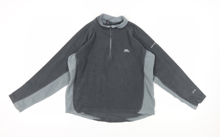 Trespass Grey Unisex Henley Sweatshirt M, 1/2 Zip, Outdoor Casual